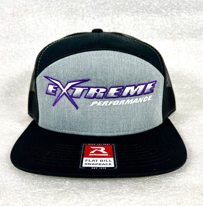 Extreme Performance Black / Grey Purple Logo Snap Back Hat