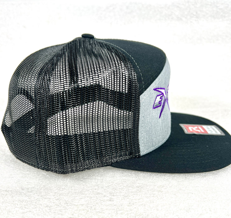 Extreme Performance Black / Grey Purple Logo Snap Back Hat