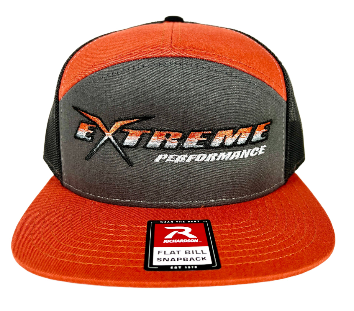 Hughes Performance Hat Extreme Performance Orange Snap Back Hat — Extreme Performance 1