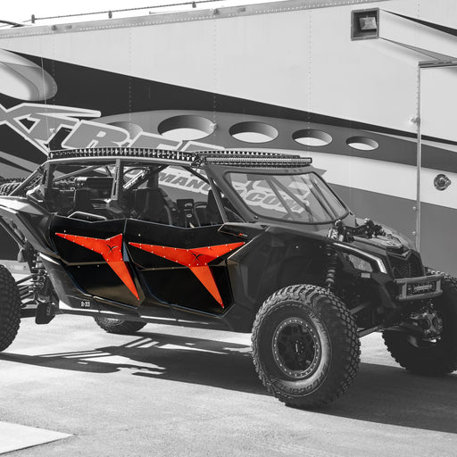 Heavy Duty Aluminum Half Doors For Can-Am Maverick X3 MAX 2017-2025 – Black With Hardware