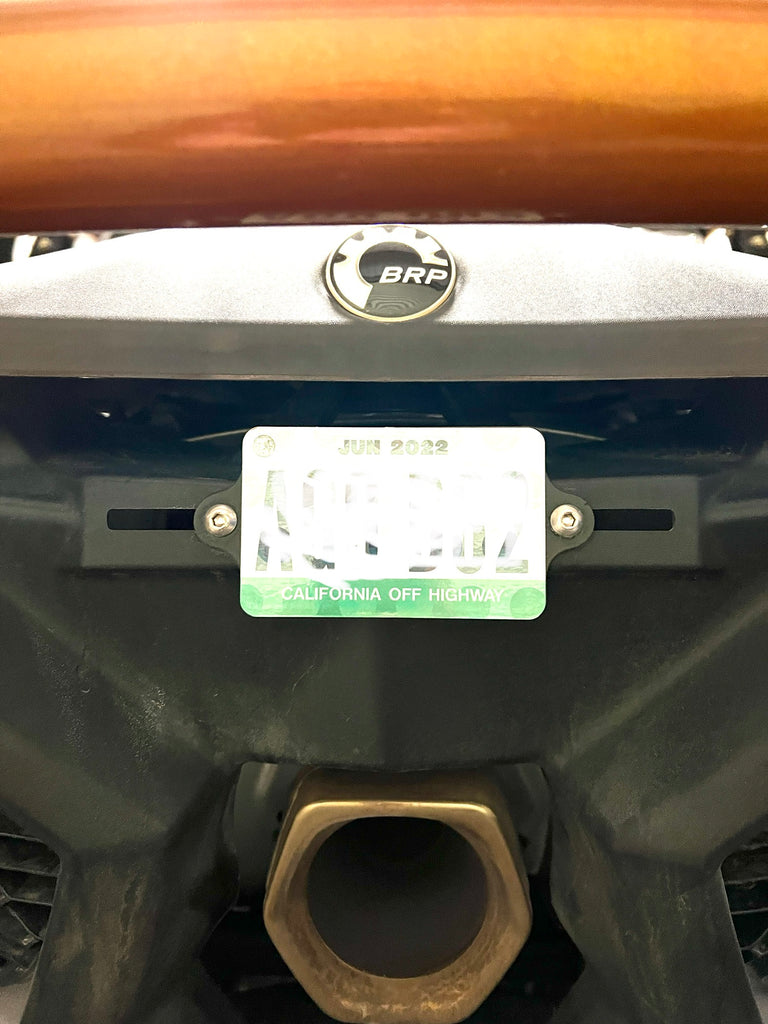 Can-Am X3 Extreme Registration Plate — Extreme Performance 1